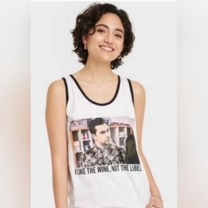 White Graphic Tank Top